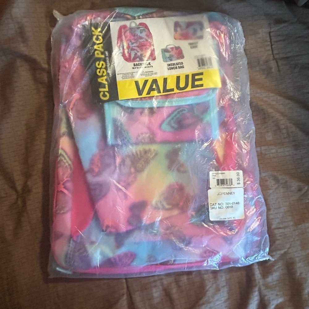 Colorful Butterfly Backpack Set